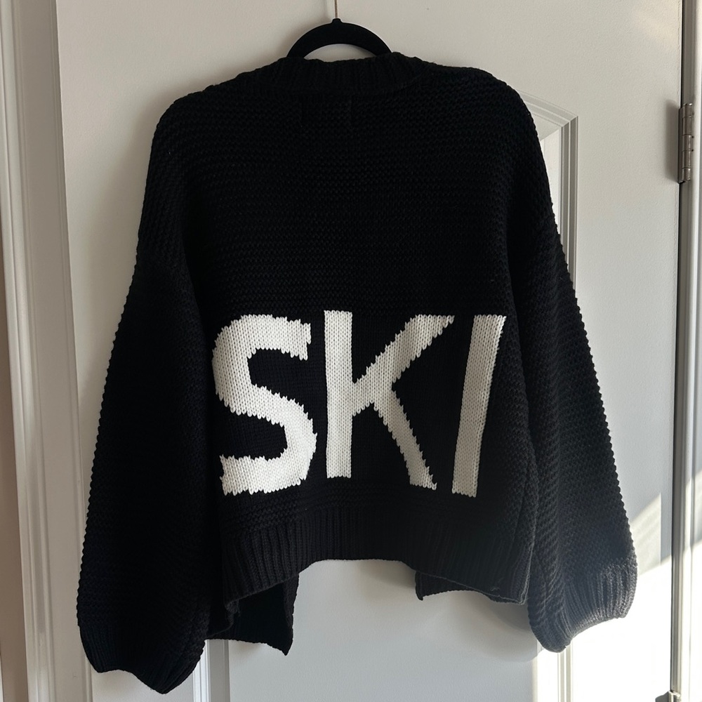 Panache Black and White Knit Sweater
